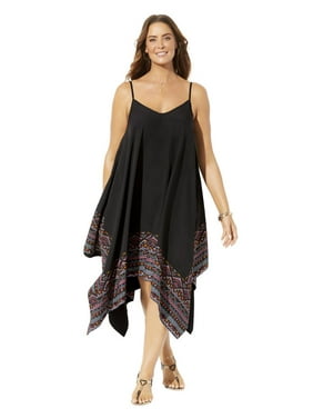 Women/'s and Plus HANNAH SHEER SOLID BEACH COVER UP